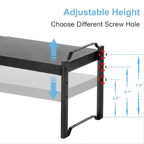 X-Cosrack SSZWJ-WH 2 Pack Expandable Cabinet Countertop Shelves, Stackable Shelves Organizers For Kitchen Cabinet Countertop Storage, Adjustable Counter Cupboard Pantry Organizer Shelf Rack Stand thumb #2