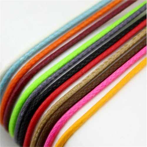 Cordón encerado de colores de 1,5mm para fabricación de joyas y artesanías, 10 metros 4