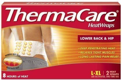 ThermaCare Advanced Back Pain Relief Heat Pad Wraps L XL Size, 12 Pack
