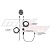MaxTow Double Vision 260 F Transmission Temperature Gauge Kit - Includes Electronic Sensor - Black Gauge Face - Blue LED Illuminated Dial - Analog & Digital Readouts - for Trucks - 2-1/16