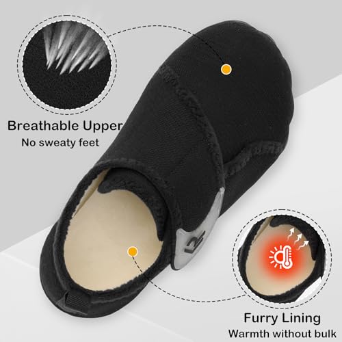 relxfeet Men's Slippers Wide Width Adjustable Orthopedic Diabetic House Shoes for Neuropathy Swollen Feet Relief Non-Slip Rubber Sole Indoor Outdoor4