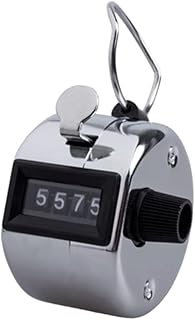 TEHAUX Number Clicker 4pcs Number Counter Metallic Hand Duty Heavy Recorder Held Counting Clicker Tally -digit Number Counter
