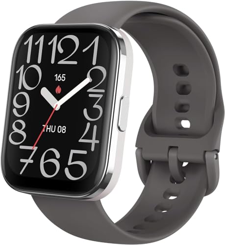 Amazfit Bip 5 Unity Smart Watch 46mm 11-Day Battery Fitness Activity Tracker with 120+ Sports Modes Heart Rate & Sleep Monitor Customizable Watch Faces for Android & iPhone Charcoal