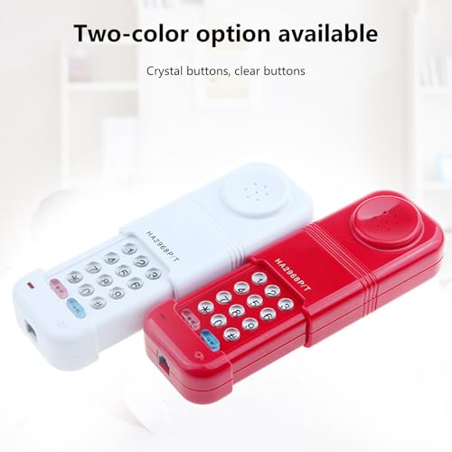 Téléphone compact à cordon rétractable doté de touches ergonomiques simplifiées