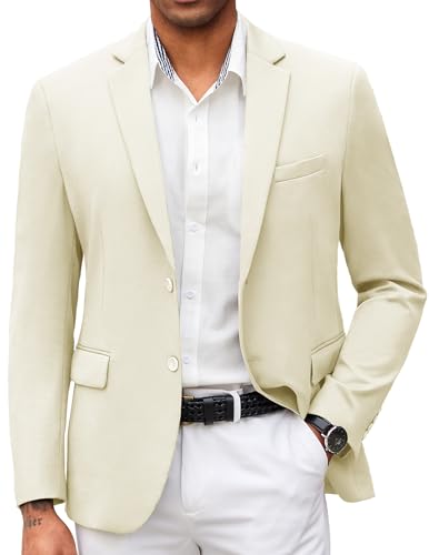 Image of COOFANDY Mens Casual Blazer Slim Fit Suit Jacket Lightweight Knit Sport Coat Two Button Blazer Jacket