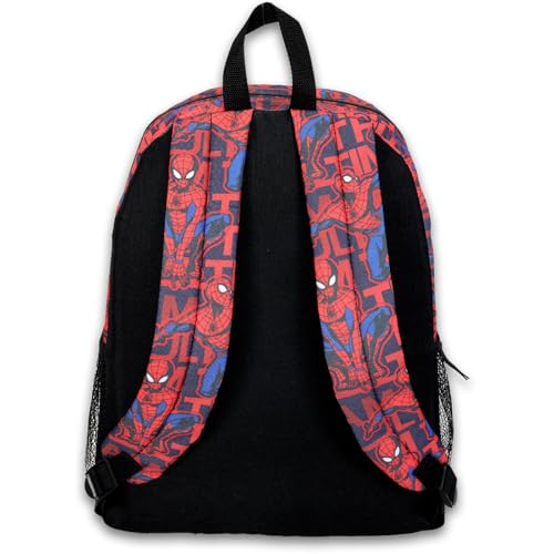 Spiderman Backpack for Boys Set - Bundle with 16" Marvel School Bag with Front Pocket Plus Water Bottle, Tattoos, More | Spiderman School Backpack for Kids, Boys, Girls3