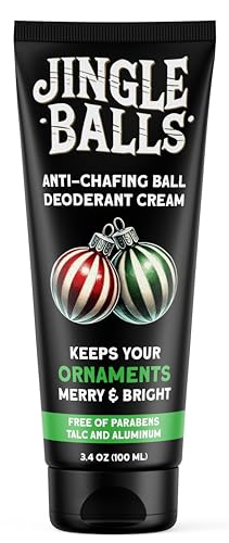 Pelto Jingle Anti-Chafing Cream Ball Deodorant for Men. 2025 Stocking Stuffers for Men Christmas Gifts For Husband Boyfriend, Unique Gifts for Him. White Elephant Gift Dad Boyfriend Secret Santa
