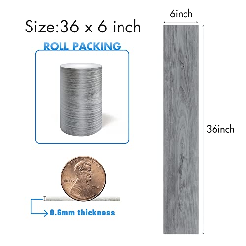 Lareko DM5054-3 Grey Wood Peel And Stick Floor Tile, 36 Pack 54 Sq.Ft,(No Sticky Residue Left)Vinyl Flooring Tiles Wood Plank, Self-Adhesive Diy Flooring thumb #3