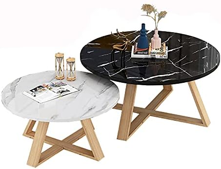 Set of 2 Modern Coffee Tables - Versatile Side & End Tables, Nesting Design for Living Room & Office, Stylish Cocktail Tables for Sofa Area