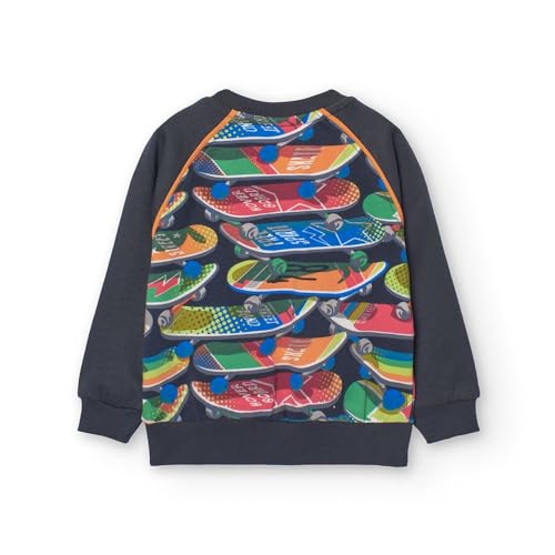 Pull pelucheux boboli bébé garçon à motif snowboard chaud et confortable - 2