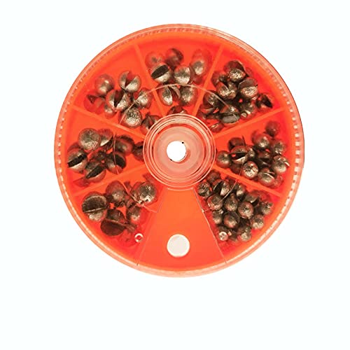 Mimilure 131 Pcs Removable Split Shot Sinker Assortment Pure Lead Weights Sinkers Kit Fishing Tackle Set,7 Sizes
