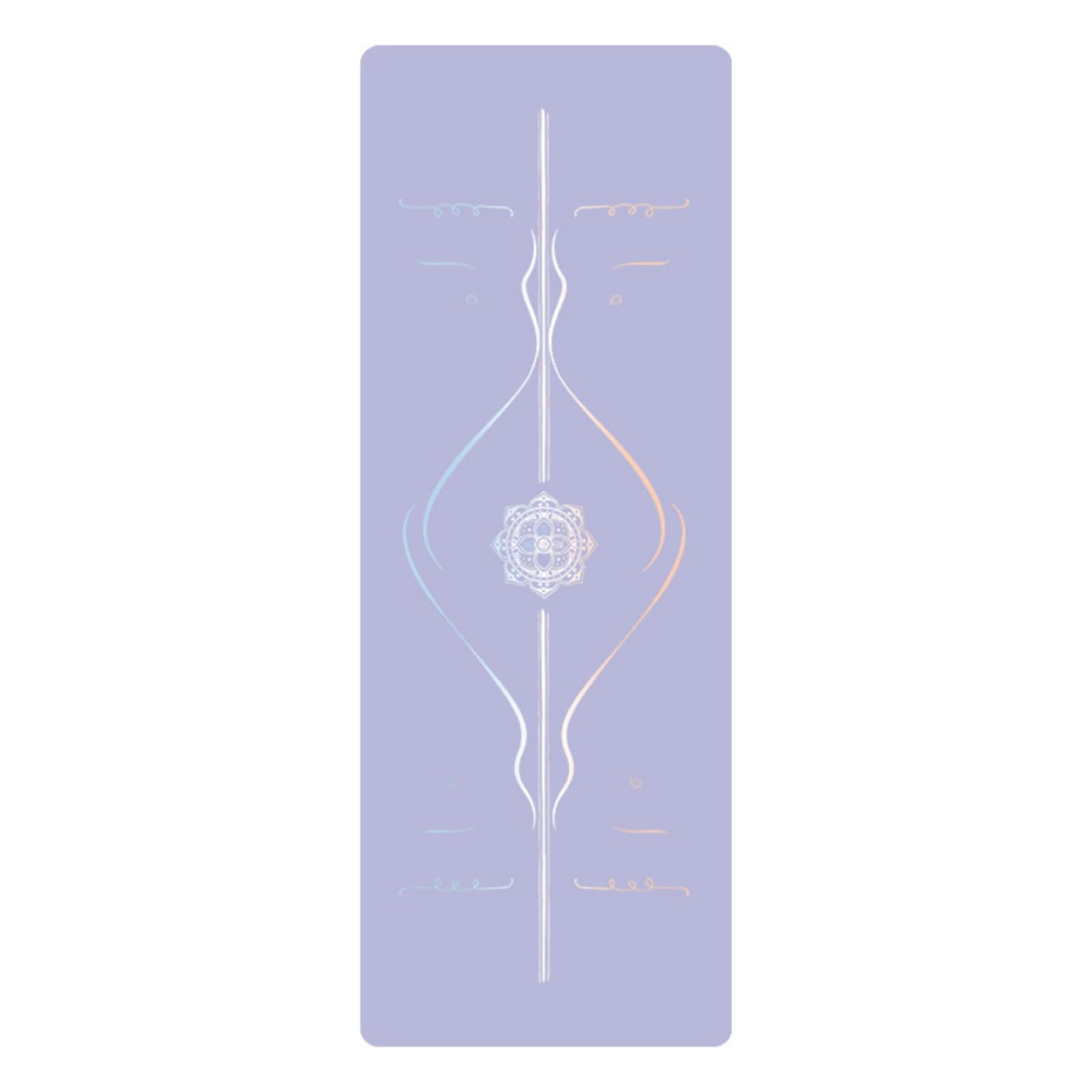 Tappetino Antiscivolo Fitness Tappeto Allenamento Palestra Materassino con Doppio Grip Assorbente Umidità Base in Gomma Spesso 5mm Adatto per, Viola Lilla