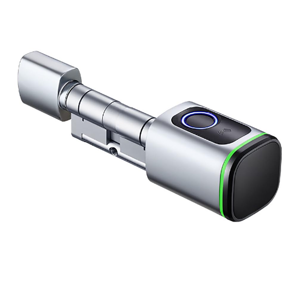 NEWFUN Cerradura Puerta Exterior Inteligente,Cerradura Con Huella Digital,Cerradura Wifi,Con llave, tarjeta llave, APP Bluetooth para cerraduras de puertas, resistente al agua para puertas de 35-45 mm
