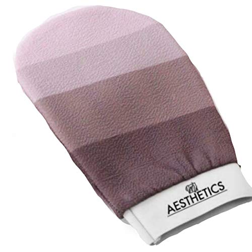 WU Aesthetics Exfoliating Mitts | Remove Dead Skin Bath Body Scrub Mitt | Glove Loofah |