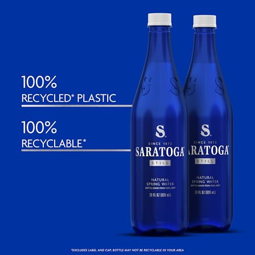 image for Saratoga Spring Water Bottles, 12 Pack – Still Bottled Water – Rec