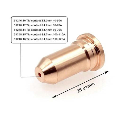 Embout de buse pour torche PT100 évitant l'usure de l'électrode 1,0 mm - 4