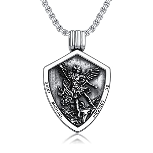 Collier Saint Michel Seiyang cadeau spirituel homme avec boîte