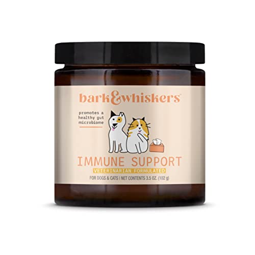 Dr. Mercola, Bark & Whiskers, Immune Support for Cats and Dogs, 3.5 oz. (102 g), Supports Liver and Digestive Health, with Bovine Colostrum, Non GMO, Soy-Fre