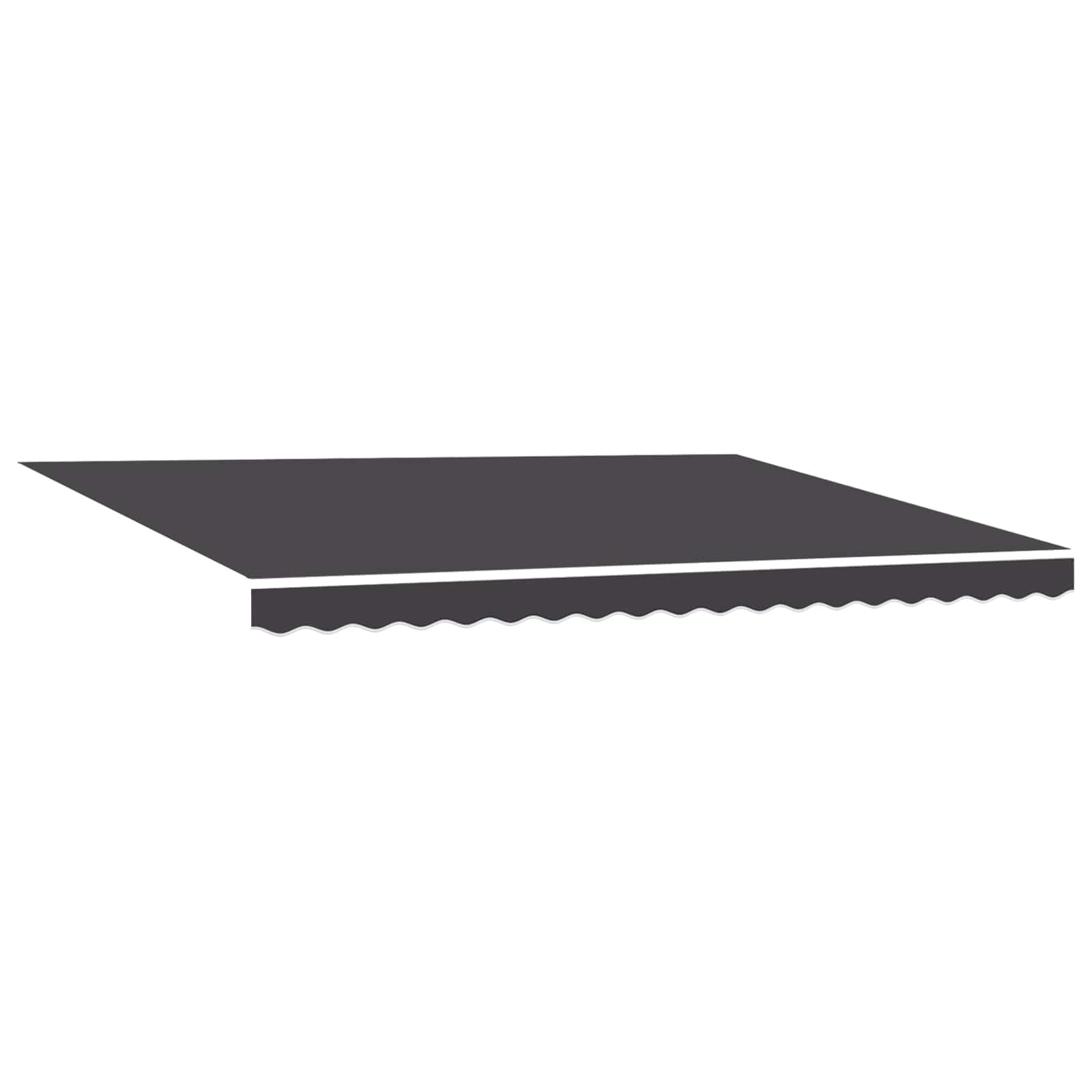 vidaXL Toldo retráctil Manual Gris Antracita 5 x 3 m