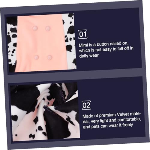 Disfraz para perro con patrón de vaca, talla M miniatura 3