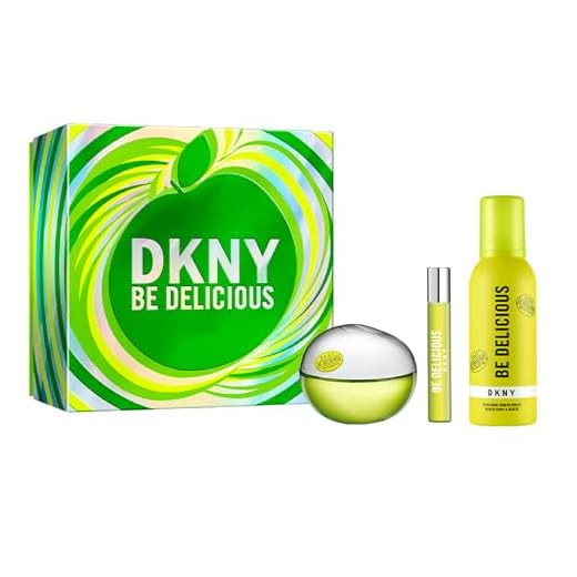 DKNY Be Delicious Pack Regalo Mujer - Eau de Parfum 100ml, Tamaño de Viaje 15ml, Mousse de Ducha 150ml - Fragancia Floral Afrutada, Larga Duración