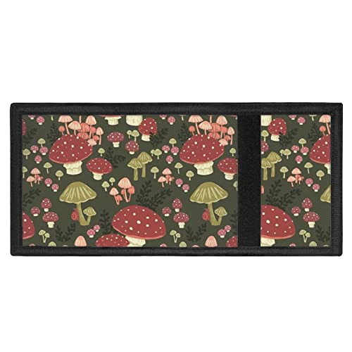 Dolyues Mushroom Purse Kids Small Wallet For Girls Women Tri-Folded Wallet Cash Pocket Card Holder Coin Purse With Id Window Travel Clutch Organizer Money Bag #TOP3