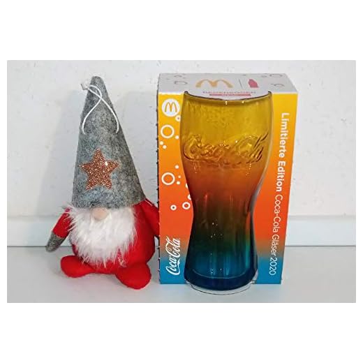 Cristal arcoíris + duende de la suerte/Mc Donald's/2020/nuevo vaso de colección/Colaglas/Coca-Cola/cristal/vasos/regalo/Navidad