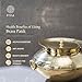 P-TAL Brass Patili with Lid and Handles for Cooking Teflon Free Degchi 3L Brass Handi for Cooking