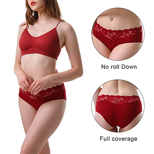 Bionek Womens Underwear Cheeky Cotton,Bikini Panties Hipster Briefs Lace Soft Breathable 3/4/6 Pack S-Xl #TOP1