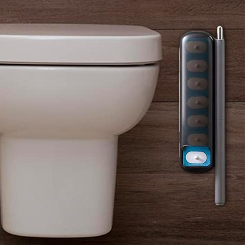 Toilet Wand And Storage Caddy - Dispo-Able Toilet Brush Set - Magnetic Suction Wall-Mounted Long Handle Toilet Brush - Wall-Mounted Toilet Bowl Wand Cleaners For Bathroom Groove Crevice Track #TOP1