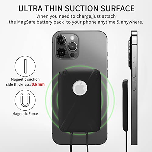 Www Case Compatible With Apple Magsafe Battery Pack 2021,Protective Case Compatible With Magsafe Power Bank,Anti-Slip And Anti-Fall Shockproof Silicone Case For Apple Magsafe Battery Pack-Black #TOP1