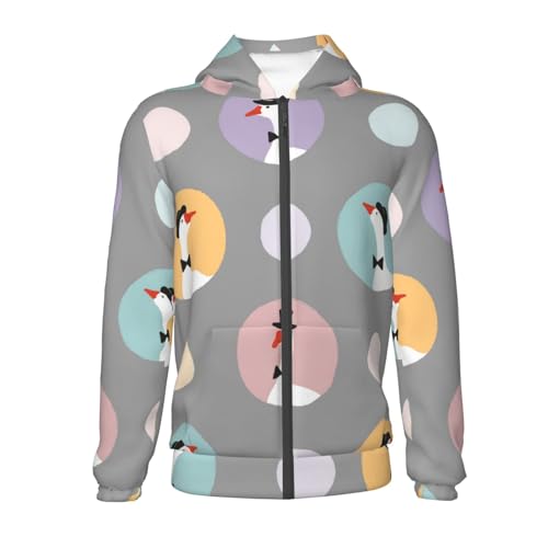 Cute Geese Kids Pullover Hoodies Boys Zip Up Sweatshirts Girls Athletic Clothes with Pocket2