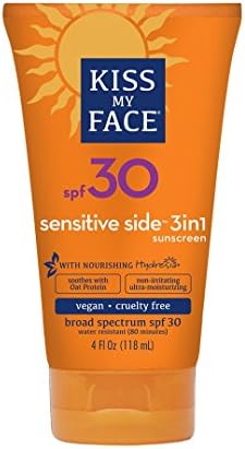 🏆Premium Pack Sunscreen Sensitive Side 3 in 1 with Oat Protein Complex, SPF 30 Sunblock, 4 oz Tube