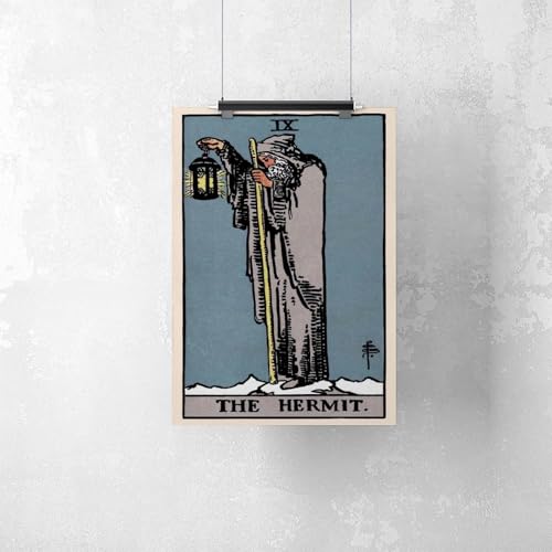 Tarot de l'Ermite sur toile de qualité supérieure pour décoration murale chic