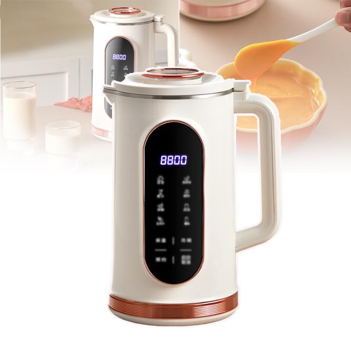 Machine à soja automatique et lait de noix 1.5L, robot boissons végétales avec maintien au chaud