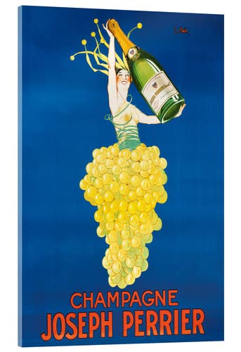 Posterlounge Champagne Joseph Perrier Acrylic print by Clement André Lapuszewski Wall Art for every room 13 x 18 cm Wine Wall Decor