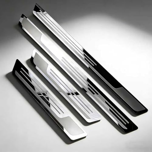 H-Quenby Stainless Steel Car Door Sill Protector for Chevy Traverse 2020-2025, Scuff Plate Guard Entry Step Trim Cover Chrome Kick Plate Automotive Threshold 4Pcs