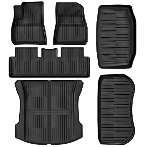 Oedro MAOED51RR0 Floor Mats For Tesla Model 3 2023-2020 Custom Fit All Weather Durable Tpe Automotive Interior Cargo Liners Trunk Mats Accessories cover