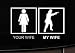 My Wife Assault Rifle Handgun Guns Car, Truck Family Vinyl Decal Sticker, Die Cut Vinyl Decal for Windows, Cars, Trucks, Tool Boxes, laptops, MacBook - virtually Any Hard, Smooth Surface
