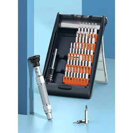 KRIAVAXA 38 in 1 Small Precision Screwdriver set for electronics Computer Laptop Repair tool kit magnetic 38 in 1 Portable Professional Hardware Tool Set