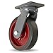 Hamilton Super Endurance Casters - 10"Dia.X3"W Mold-On Rubber Wheel - -3/4" Precision Tapered Roller Bearings - Swivel