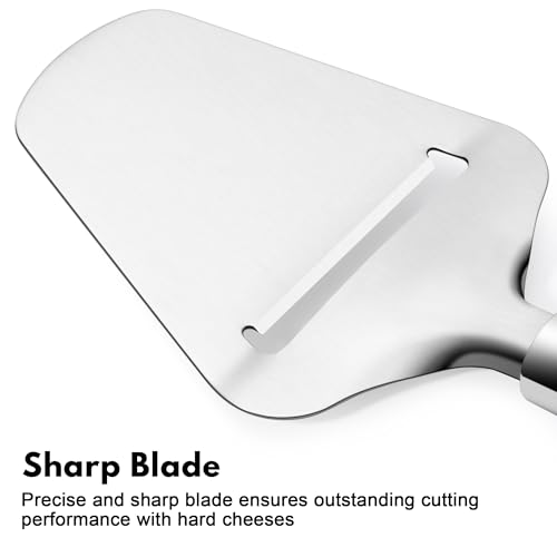 Image of Rainspire Upgraded Non-Stick Cheese Slicers for Block Cheese Multi-Functional Cheese Cutter for Mozzarella, Cheddar, Gruyere Charcuterie Accessories Dishwasher Safe Kitchen Tools, Blue