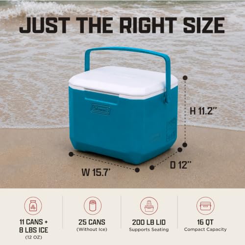 Image of Coleman Chiller 9 /16 /30 /48 /60qt Cooler with Ice Retention, Leak Resistant, Great for Camping, Concerts, Sports, and More