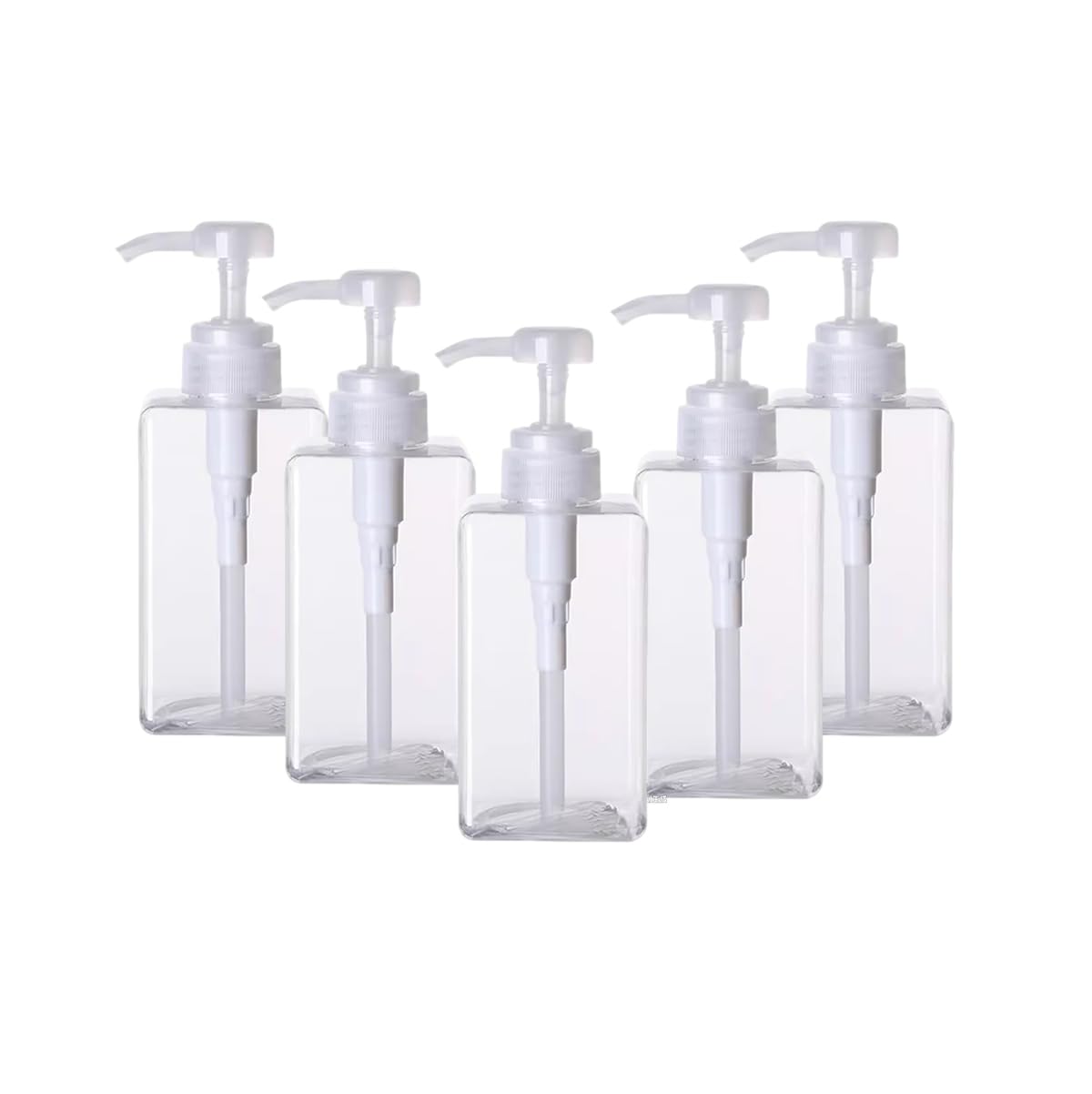 SHIHEER 詰め替えボトル 5個セット 100ml 詰め替え ボトル ポンプ ソープ シャンプー 詰め替えボトル 洗剤 ミニ 旅行用 おでかけ セット シャンプーボトル 可愛い 携帯便利 小分け 漏れ防止 出張 旅行用 コンパクト 持ち運び便利(クリア)