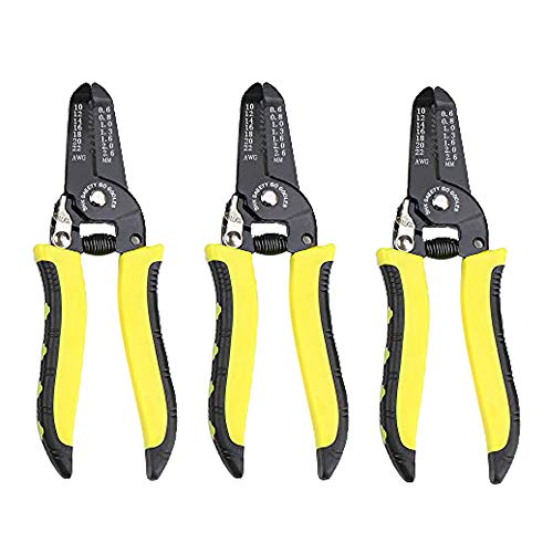 URBEST 10-22 AWG Wire Stripper,Wire Crimper And Multi-Function Hand Tool?Professional Handle Design (3 Pcs)
