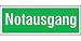 Produktbild Betriebsausstattung24® Notausgang SafetyMarking langnachleuchtend Rettungs-Zusatzschild, Folie selbstklebend, 30,0x10,5cm