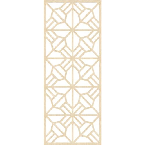 Image of 25 3 /8 inchW x 64 3 /8 inchH x 3 /8 inchT Auburn Decorative Fretwork Wood Wall Panels, Birch