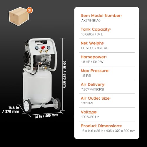 Albott 10 Gallon Electric Air Compressor