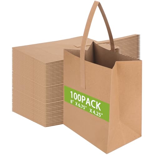 Petits sacs cadeaux en papier kraft marron Colarr idéaux pour emballages de Noël et fêtes