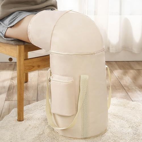 SYXLS Pies de Remojo Plegables, Lavabo de Pies para Baño, Lavabo para Baño Plegable Cubo para Cubo de Remojo de sobre la Rodilla, de Gran Capacidad, Adecuado para Lavar La Ropa y Otras Escenas(Beige)